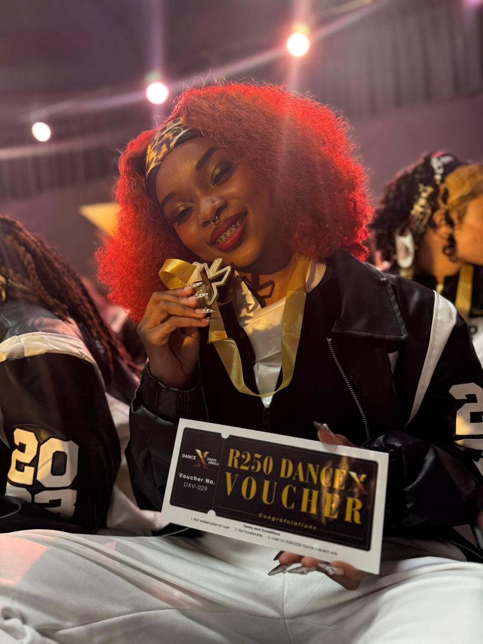 Lebogang Malefetse in dynamic dance pose